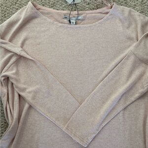 ONLY Blush Pink Boatneck Long Sleeve Top